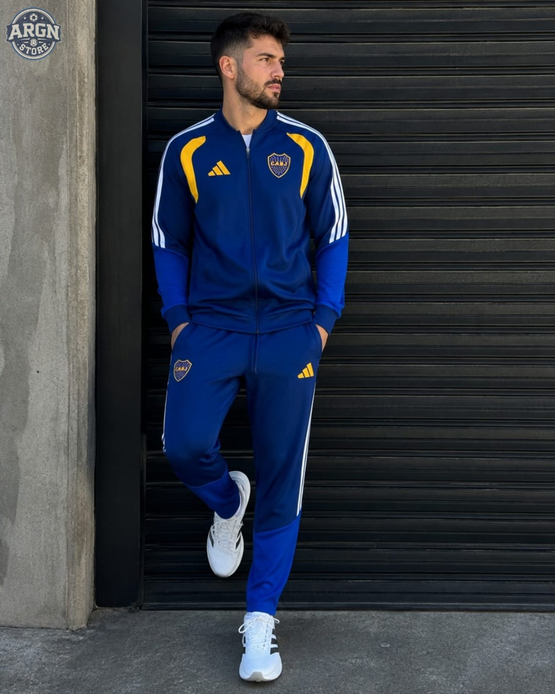 Chándal Boca Juniors con chaqueta  + pantalón largo ( 26/27)