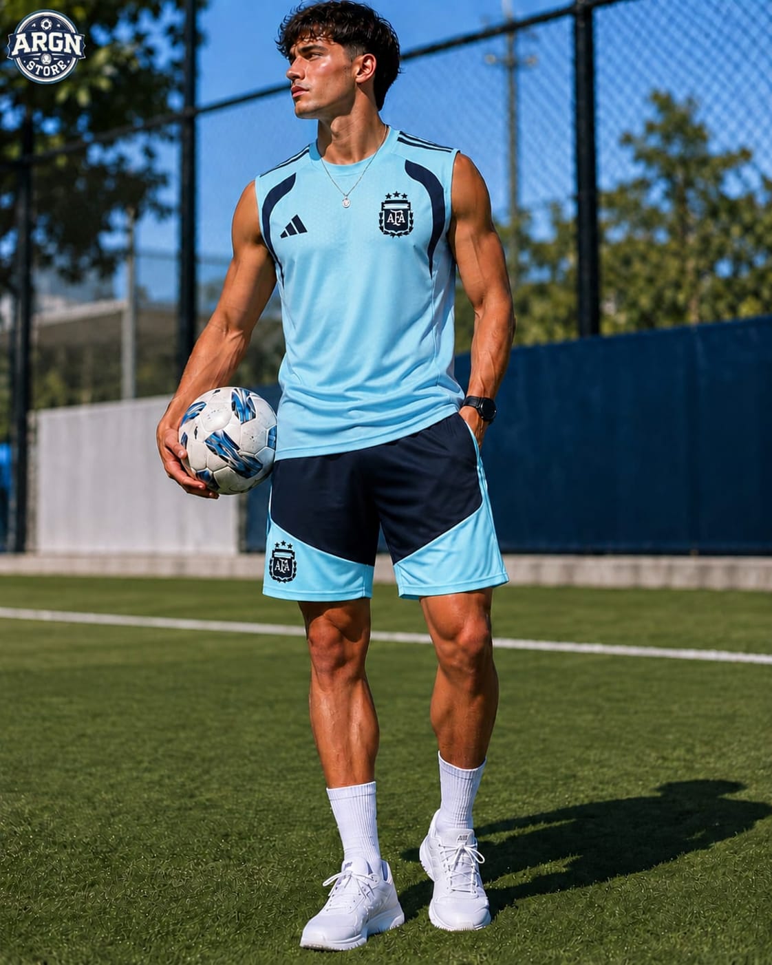 Equipacion Entrenamiento Argentina 26 Blanco Celeste
