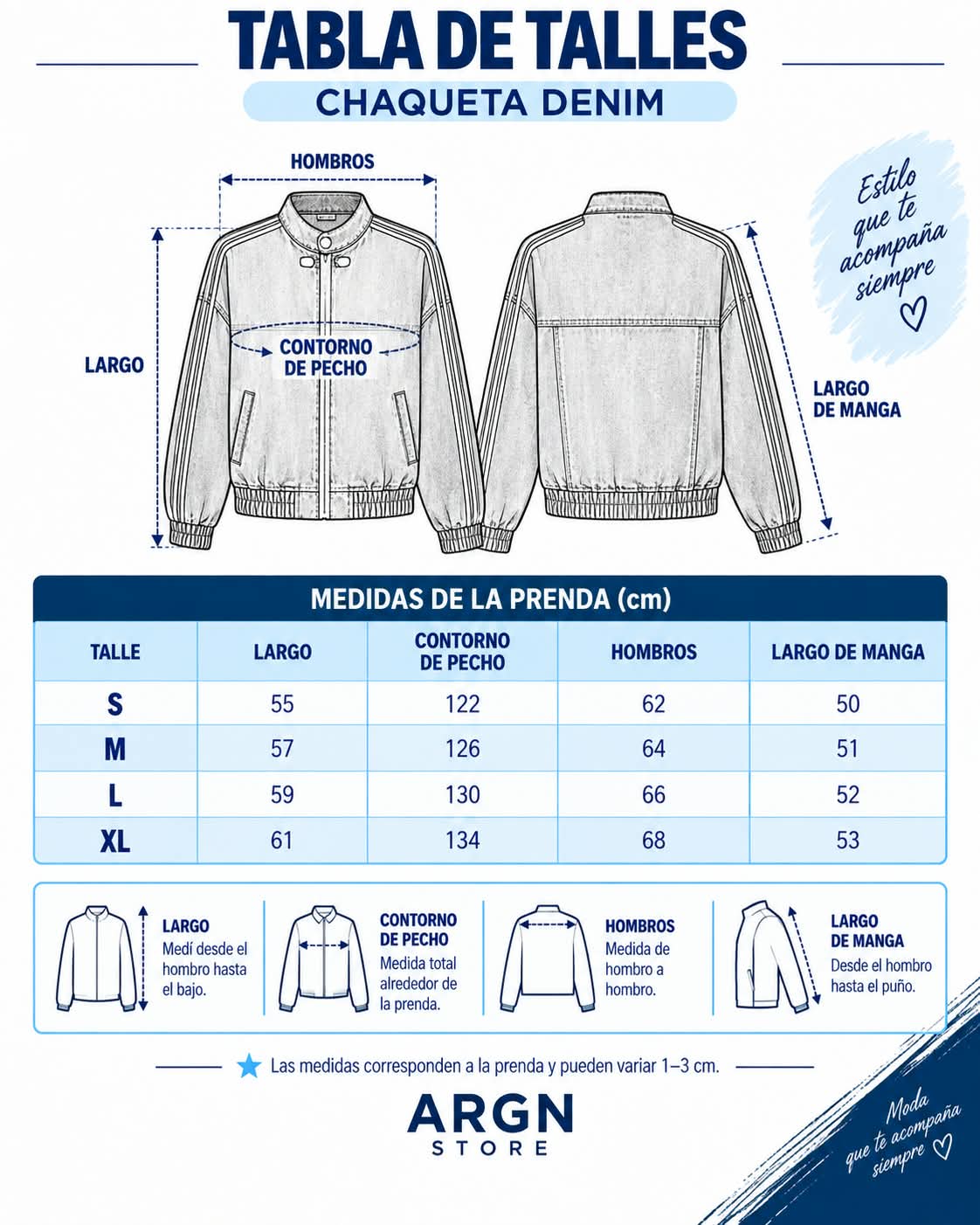 CHAQUETA DENIM CHINESE