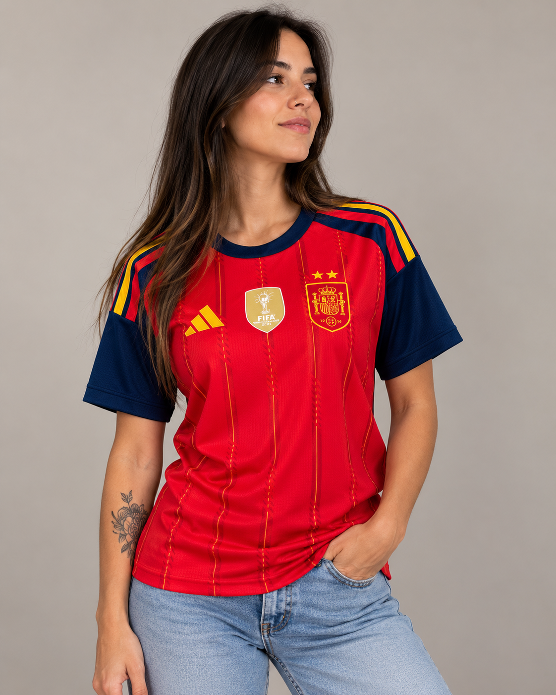 Camiseta España mujer 1era Equipación