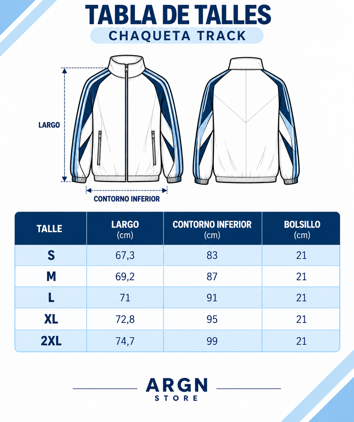 Chaqueta Argentina EQT 2026