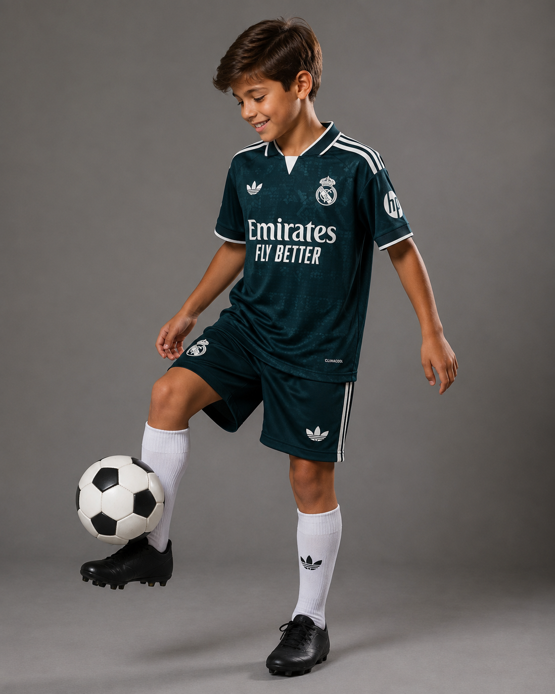 Conjunto Infantil Segunda Equipación Verde 26/27