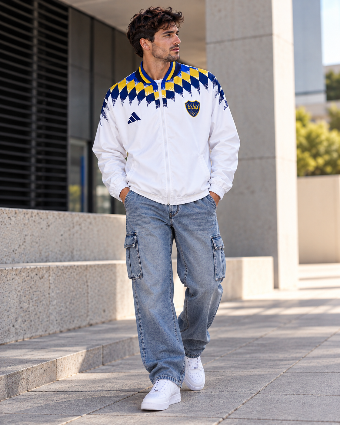 Chaqueta Deportiva Boca Juniors Stadium Blanca
